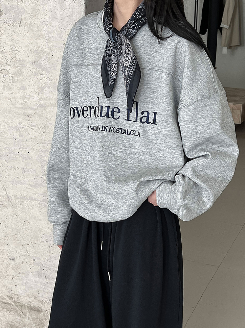 ロゴプリントオーバースウェット