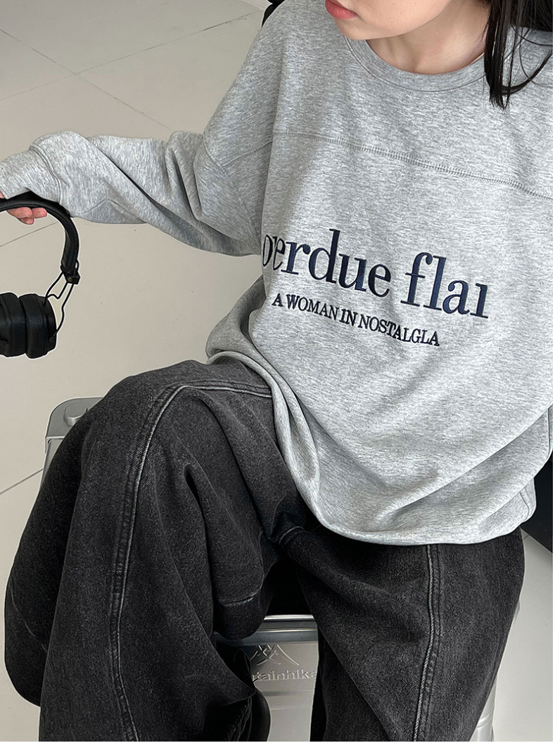 ロゴプリントオーバースウェット