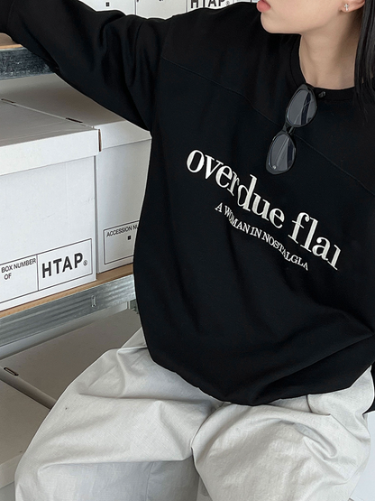 ロゴプリントオーバースウェット