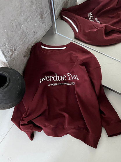 ロゴプリントオーバースウェット