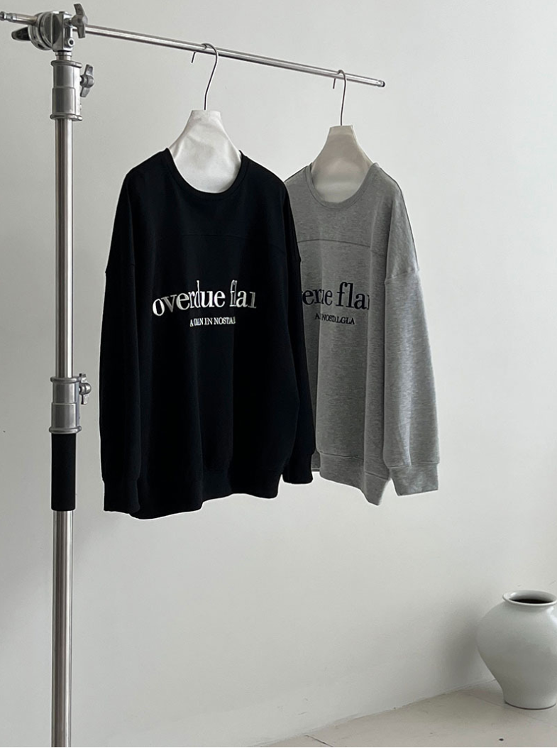 ロゴプリントオーバースウェット