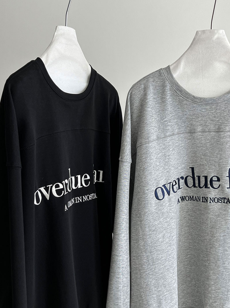 ロゴプリントオーバースウェット