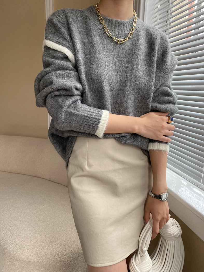 フェイクレザーミニスカート