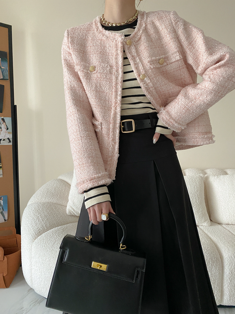 ワッフルボーダーカットソー