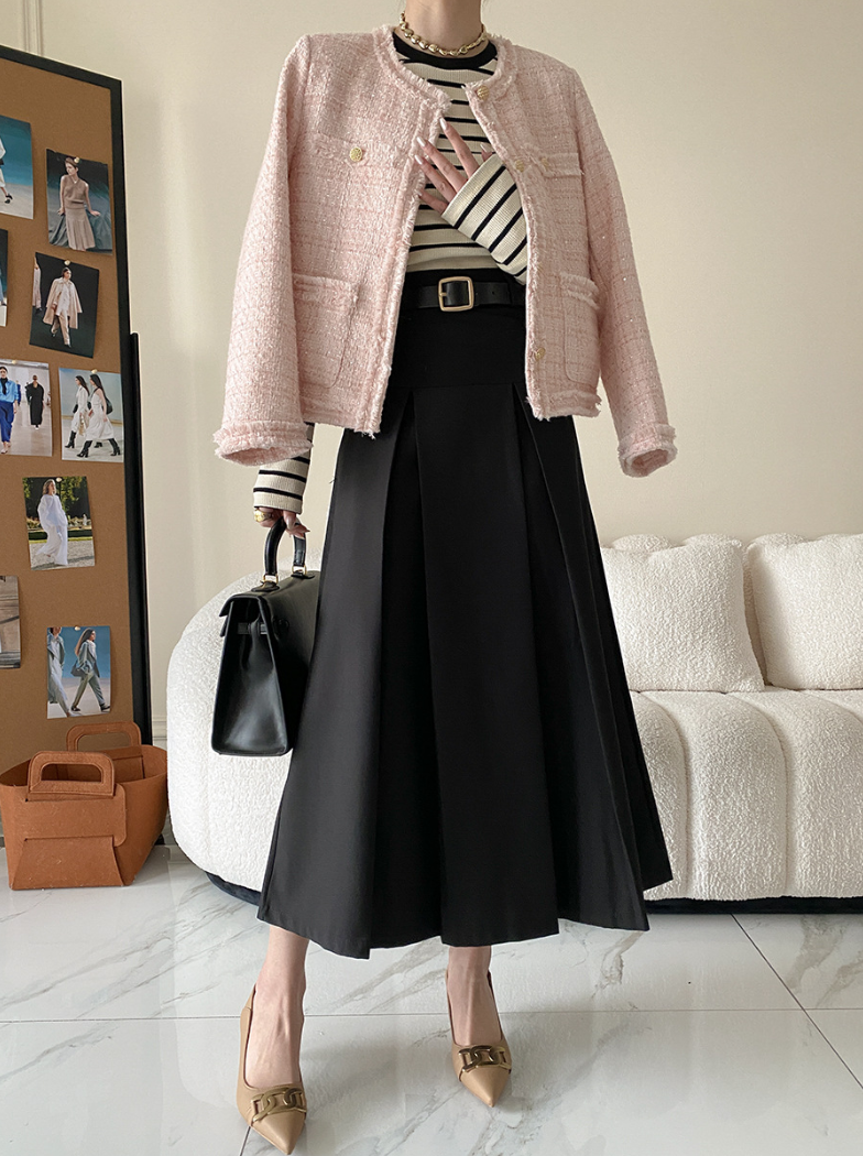 ワッフルボーダーカットソー