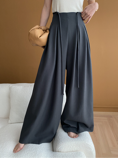 【10/31(金)PM12:00～販売START】タックデザインハイウエストワイドパンツ