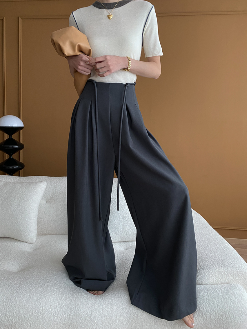 【10/31(金)PM12:00～販売START】タックデザインハイウエストワイドパンツ