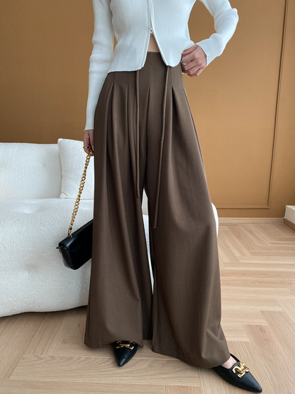 【10/31(金)PM12:00～販売START】タックデザインハイウエストワイドパンツ