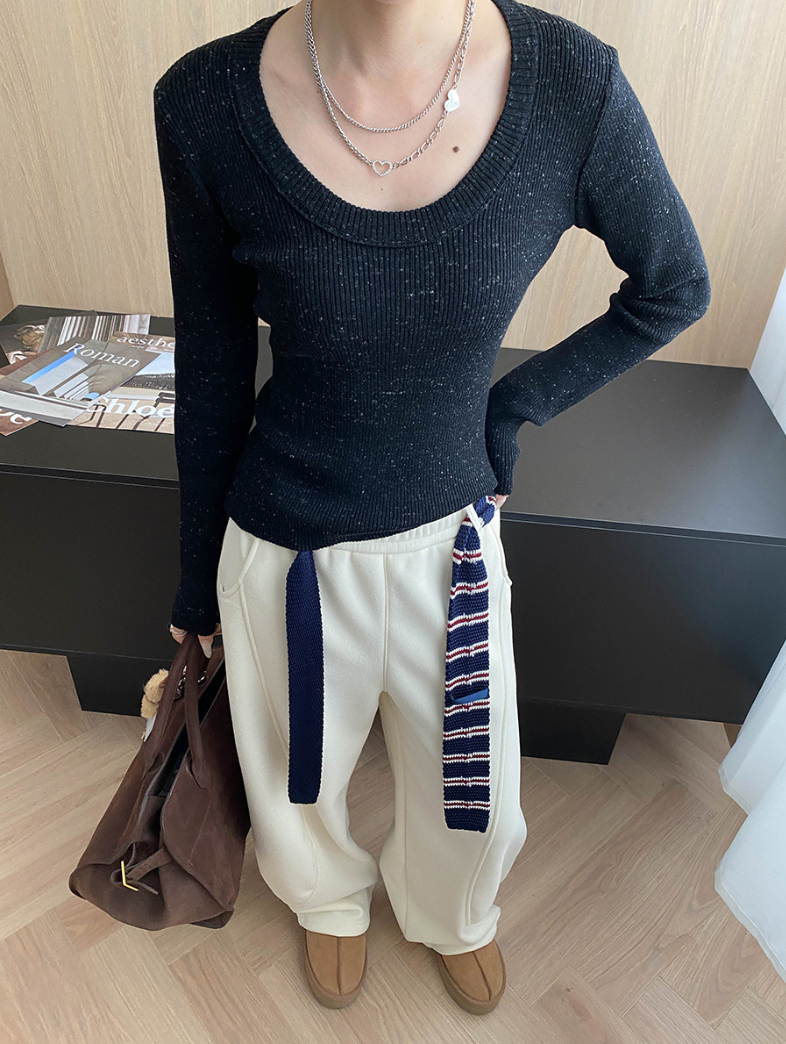 【11/7(金)PM12:00～販売START】ネップリブタイトニットトップス