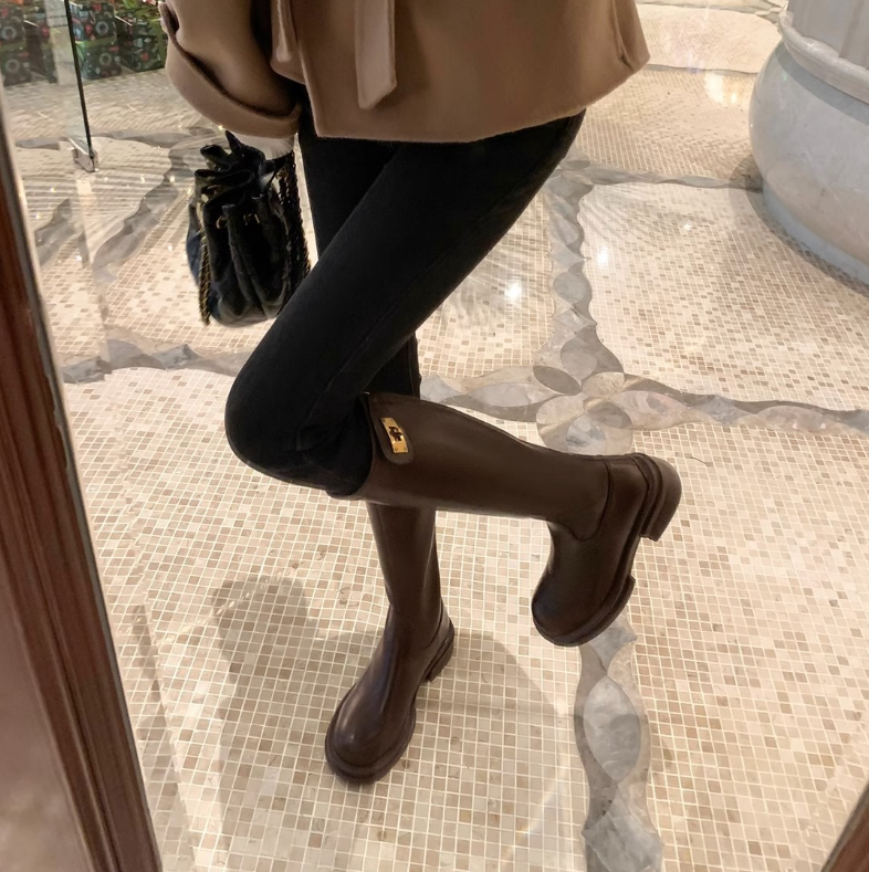 【11/7(金)PM12:00～販売START】厚底レザーロングブーツ