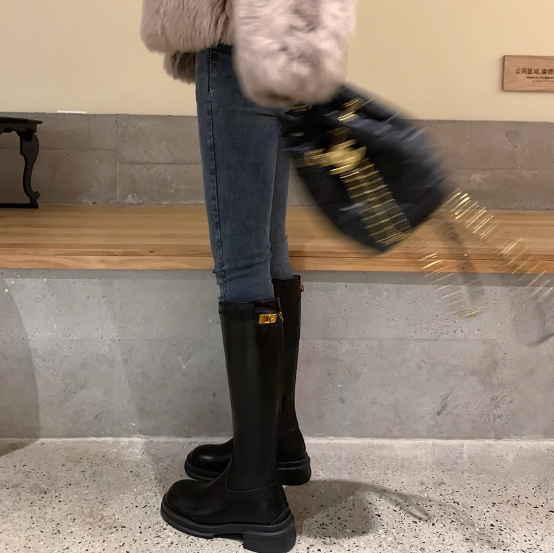 【11/7(金)PM12:00～販売START】厚底レザーロングブーツ