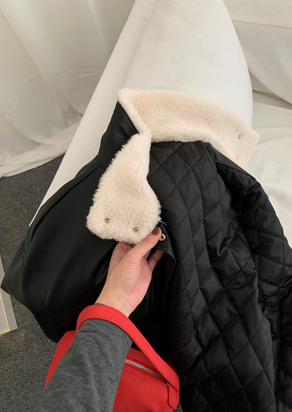 【11/7(金)PM12:00～販売START】ボアカラーフェイクレザーブルゾン