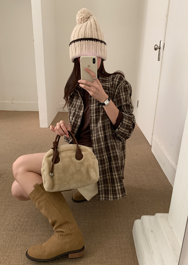 【11/7(金)PM12:00～販売START】ブラウンチェックオーバーシャツ