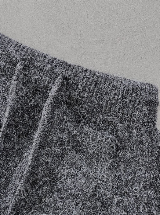 モヘアライクフーディーニットセットアップ