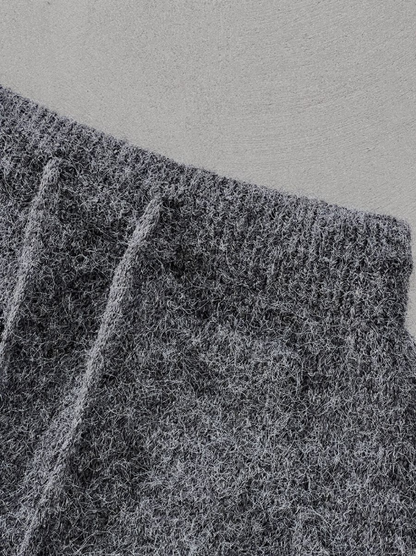 モヘアライクフーディーニットセットアップ