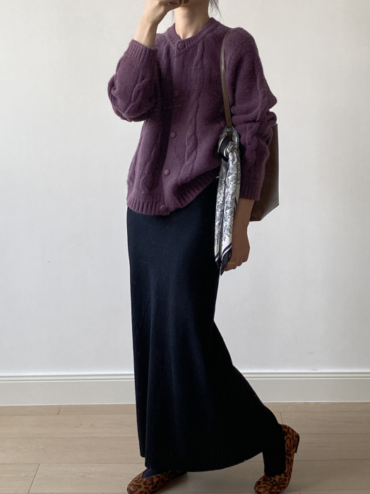 ニットナローロングスカート