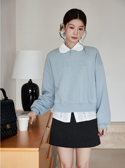 ショート丈ロゴスウェット