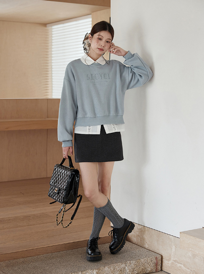 ショート丈ロゴスウェット