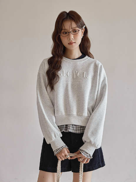 ショート丈ロゴスウェット