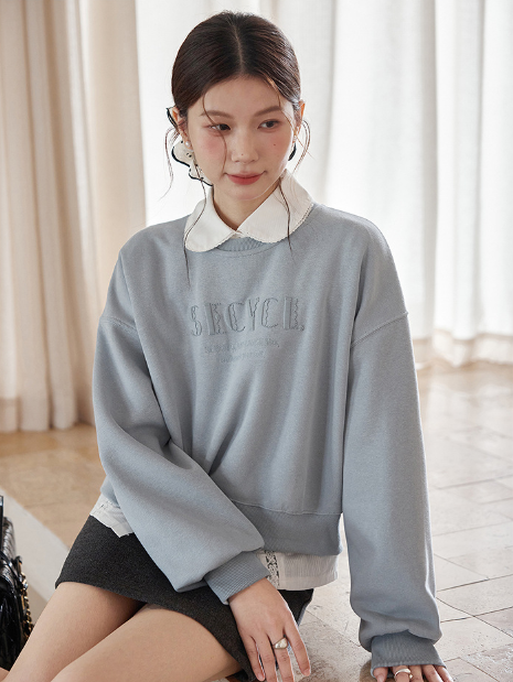 ショート丈ロゴスウェット