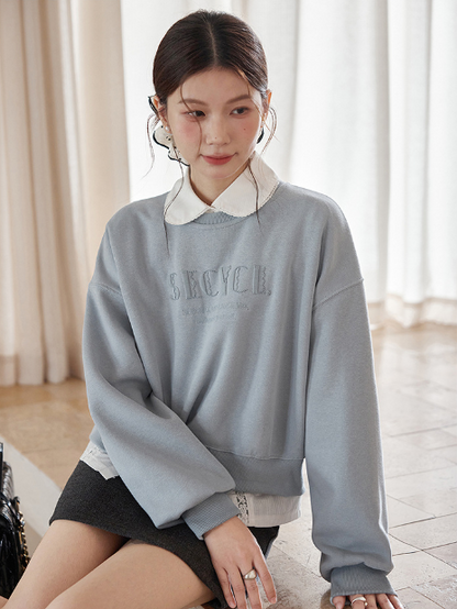 ショート丈ロゴスウェット