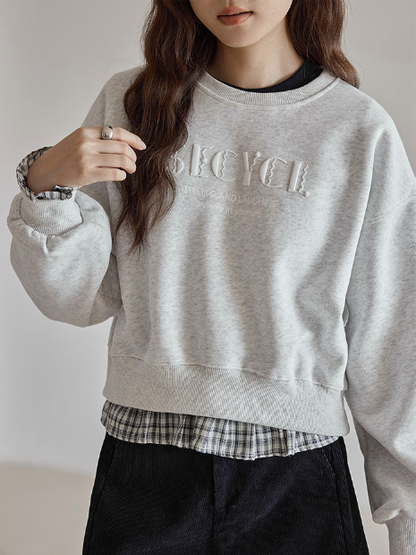 ショート丈ロゴスウェット