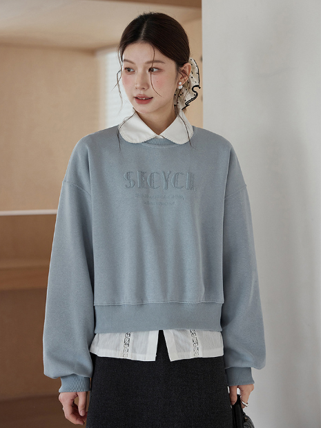 ショート丈ロゴスウェット