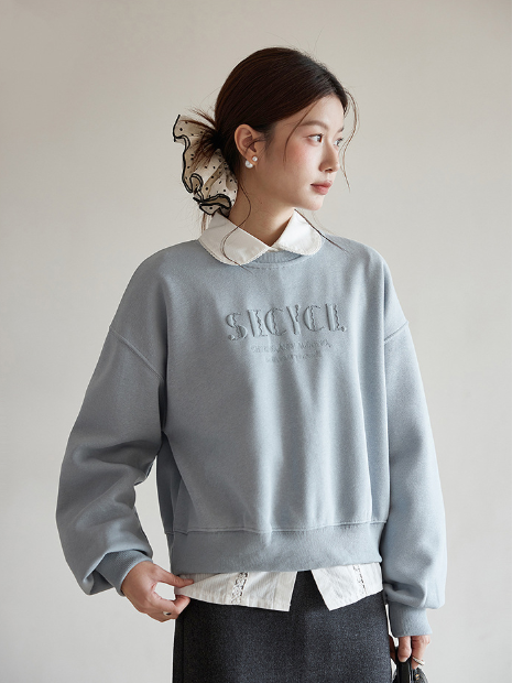 ショート丈ロゴスウェット