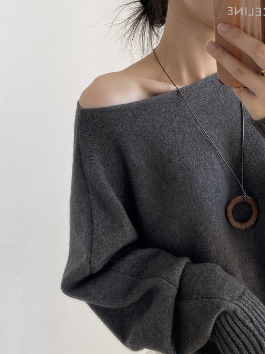 シンプルワンショルニット