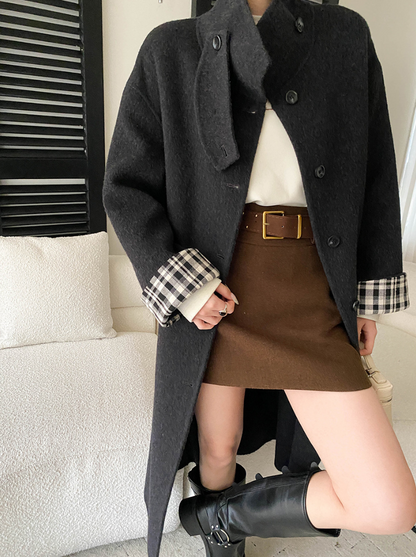 【11/28(金)PM12:00～販売START】ベルト付きウールライクミニスカート