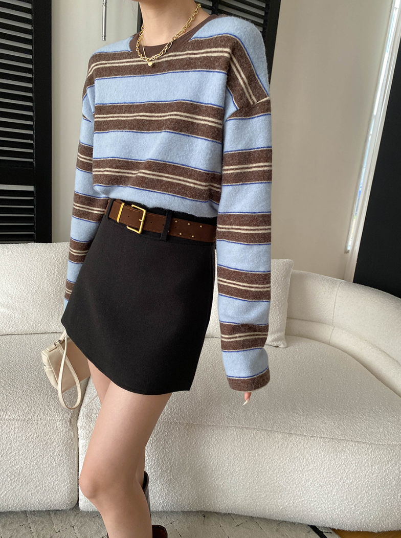 【11/28(金)PM12:00～販売START】ベルト付きウールライクミニスカート