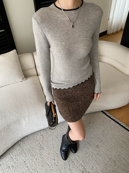 【11/28(金)PM12:00～販売START】コントラストメロウスリムニット