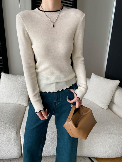 【11/28(金)PM12:00～販売START】コントラストメロウスリムニット