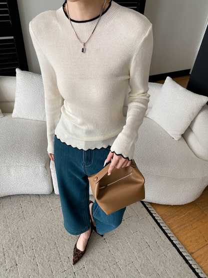 【11/28(金)PM12:00～販売START】コントラストメロウスリムニット