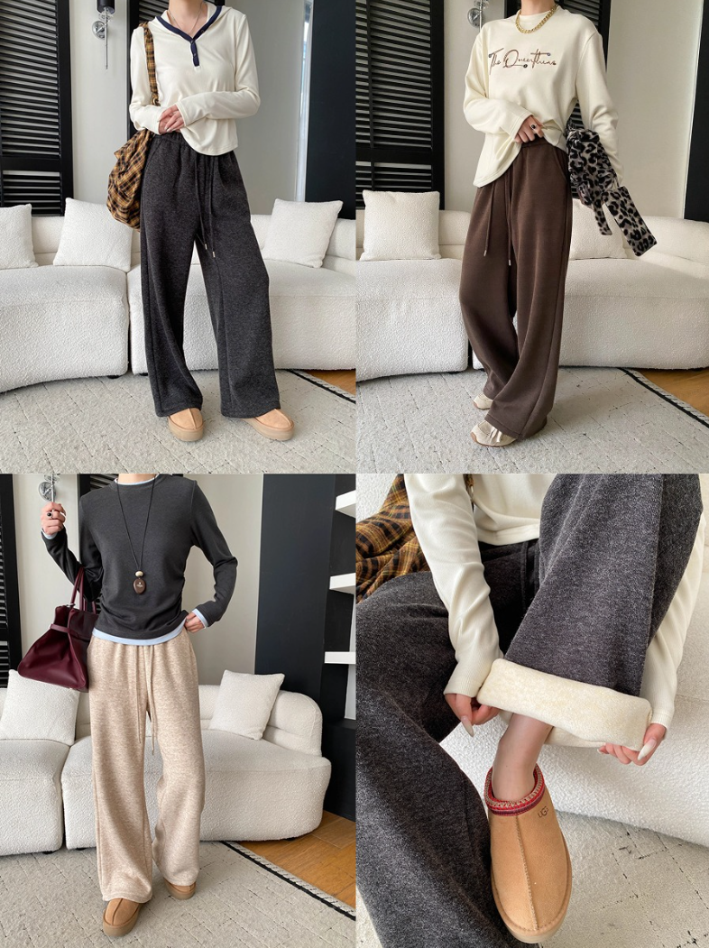 【11/28(金)PM12:00～販売START】裏起毛ワイドリラックスパンツ