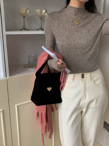 【11/28(金)PM12:00～販売START】ドットリブスリムフィットメロウトップス