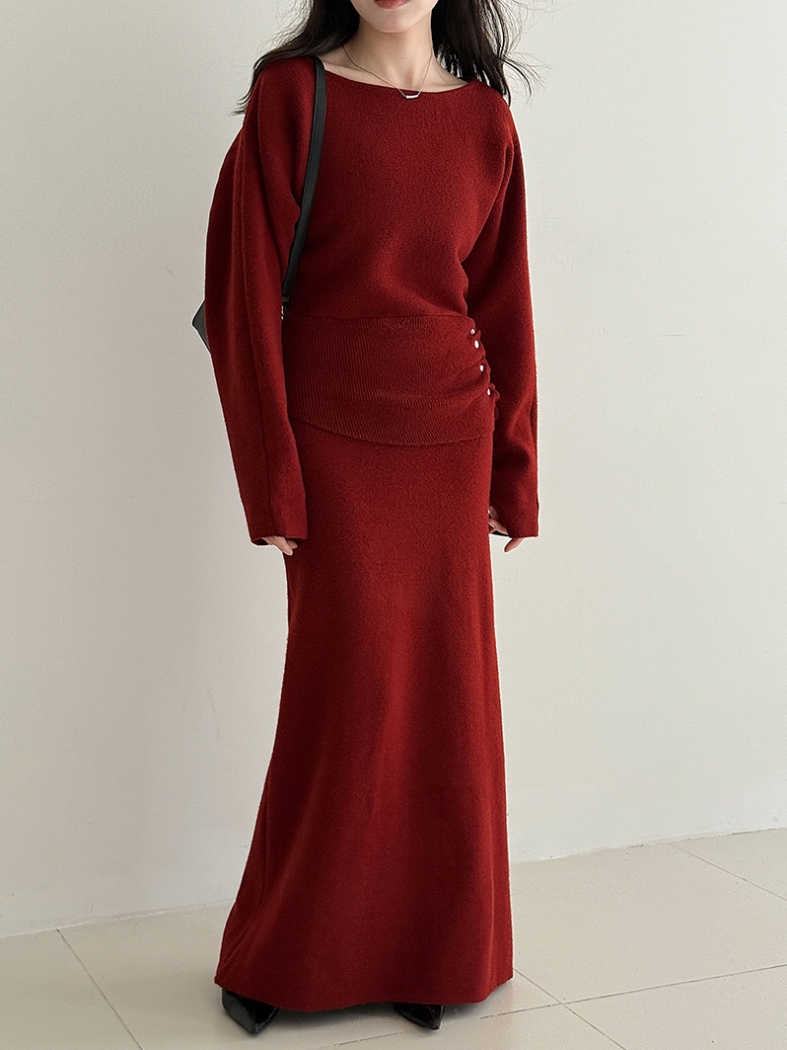 【11/28(金)PM12:00～販売START】ボタンディテールニットセットアップ