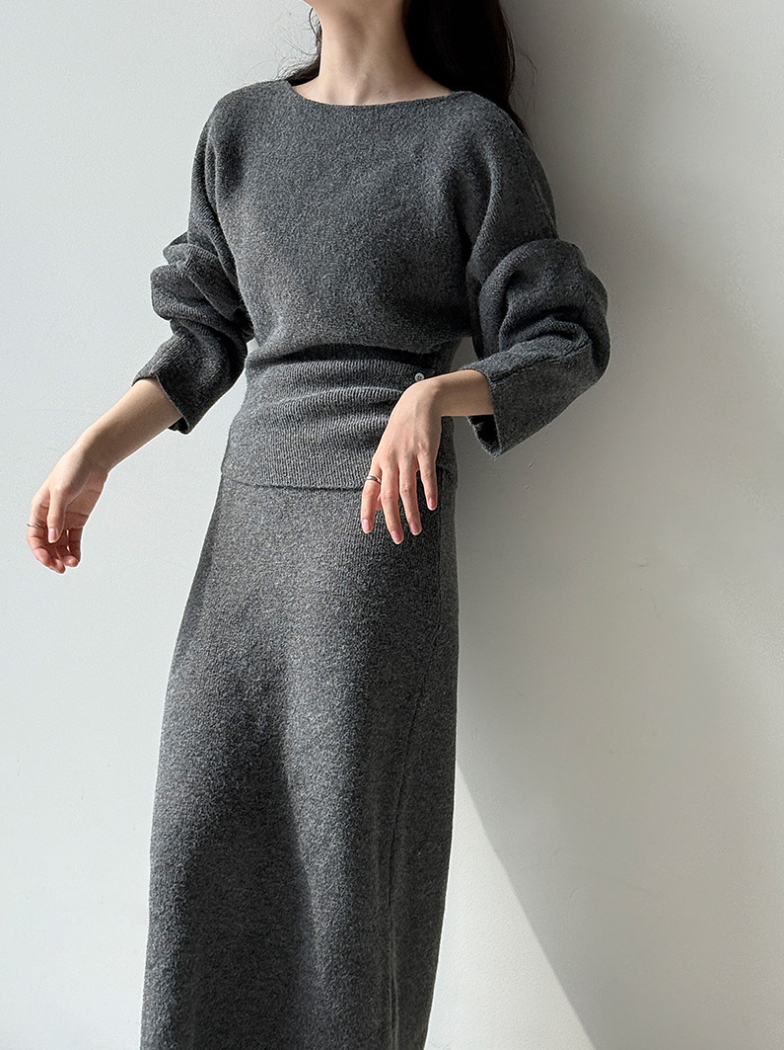 【11/28(金)PM12:00～販売START】ボタンディテールニットセットアップ