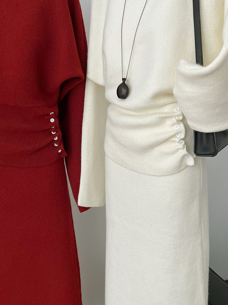 【11/28(金)PM12:00～販売START】ボタンディテールニットセットアップ