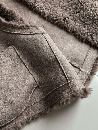 ムートンタッチショートベスト