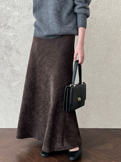 フロストタッチAラインロングスカート