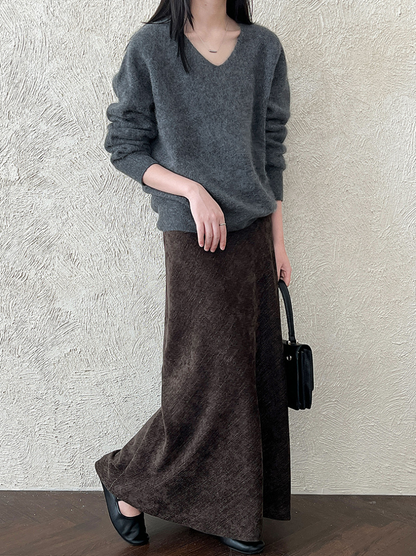 フロストタッチAラインロングスカート