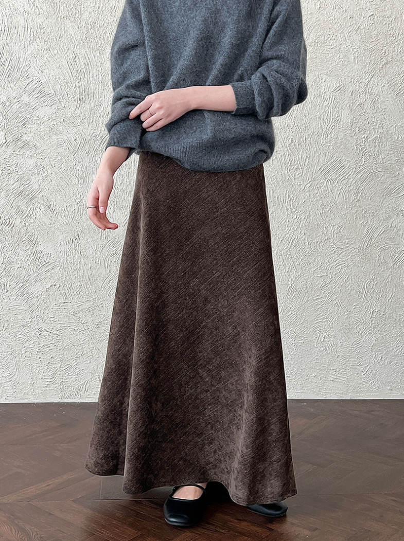 フロストタッチAラインロングスカート