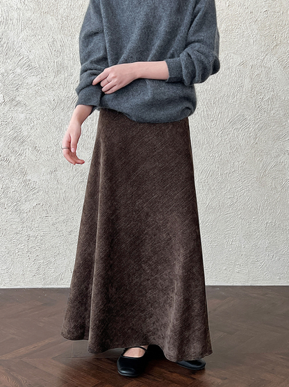 フロストタッチAラインロングスカート