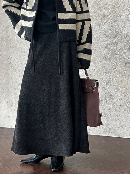 フロストタッチAラインロングスカート