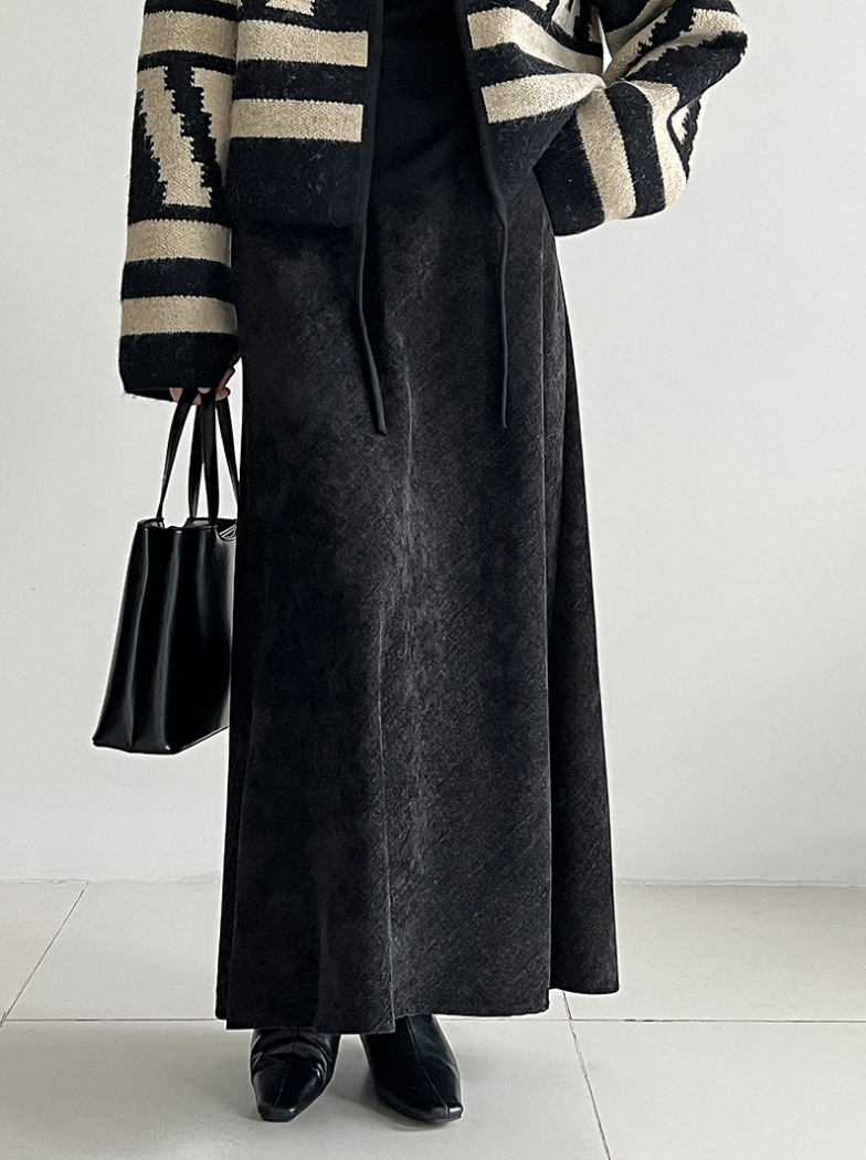 フロストタッチAラインロングスカート
