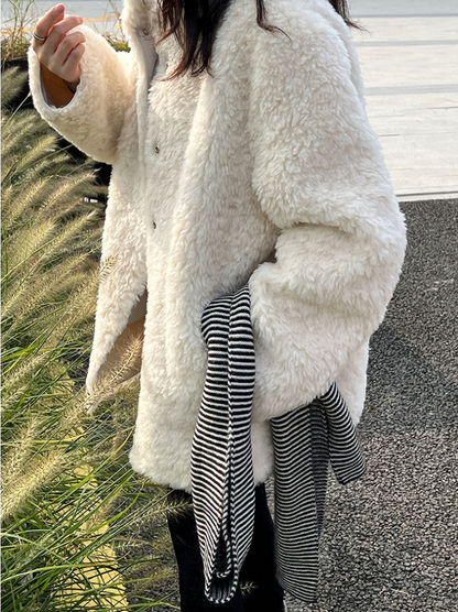 ボアタッチフェイクムートンジャケット