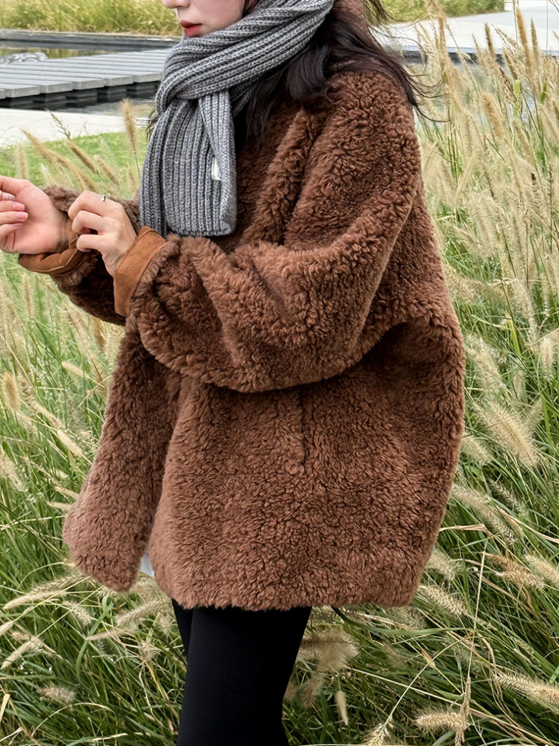 ボアタッチフェイクムートンジャケット