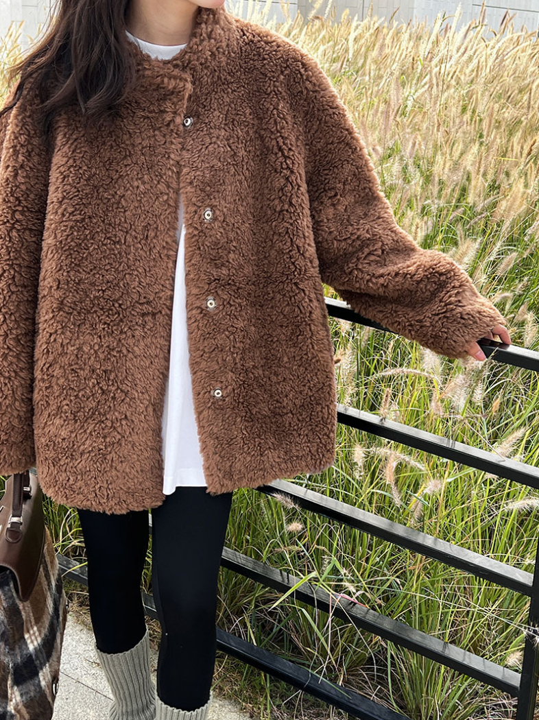 ボアタッチフェイクムートンジャケット