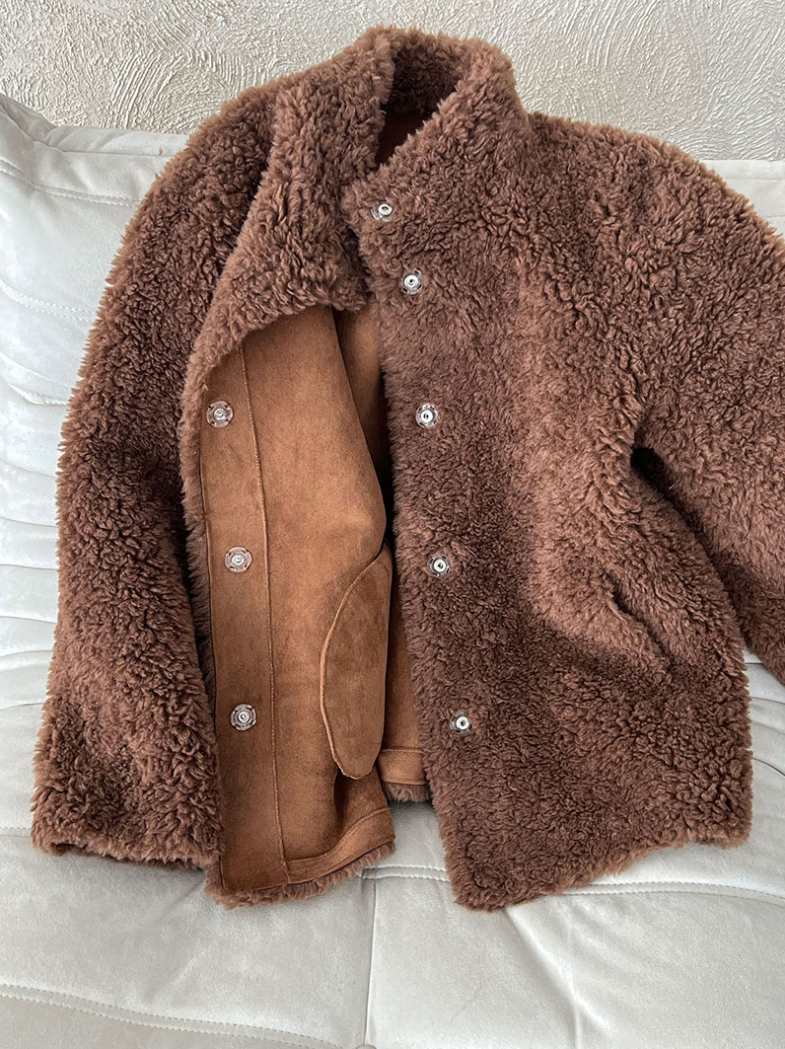 ボアタッチフェイクムートンジャケット